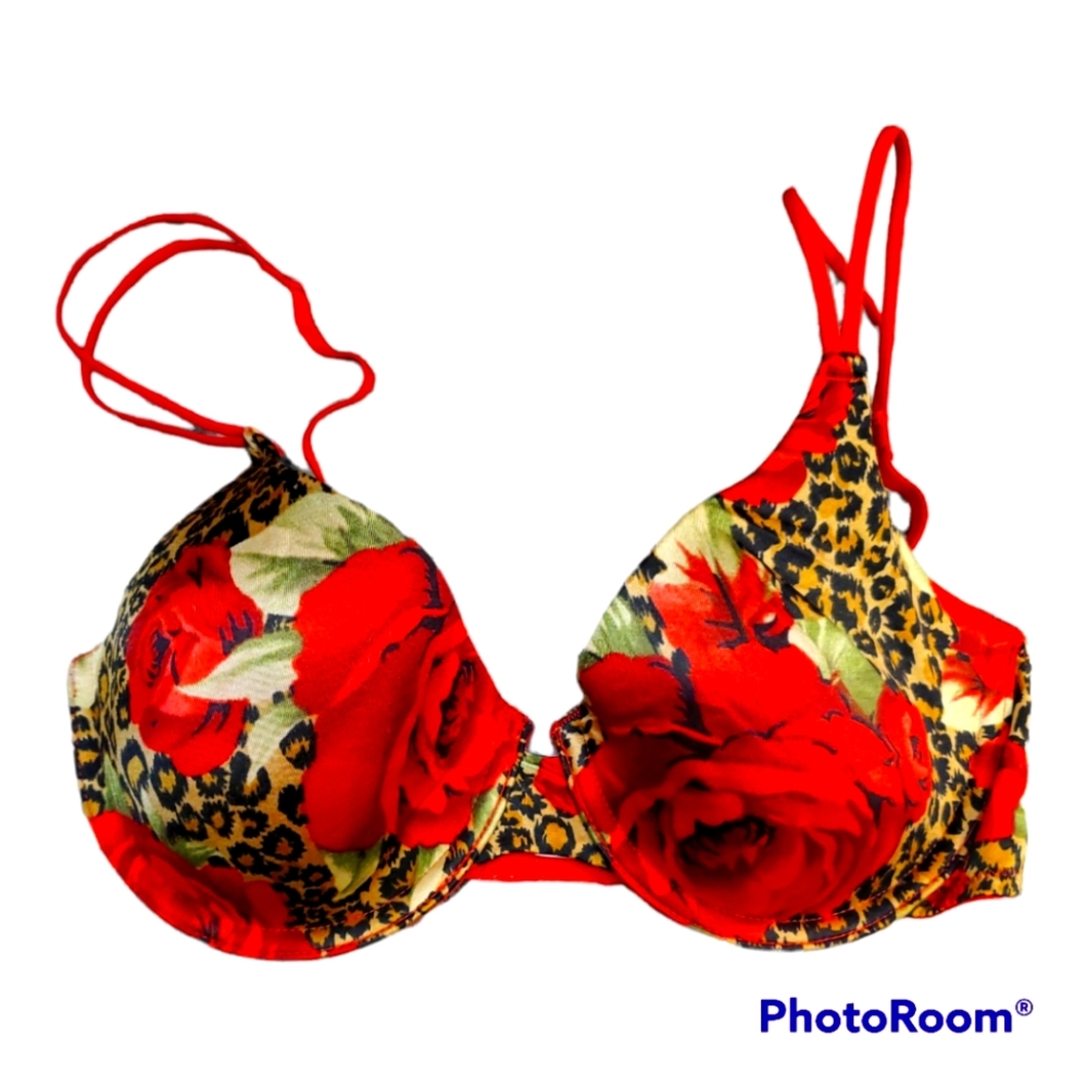 Victoria's Secret Leopared and Red Bra